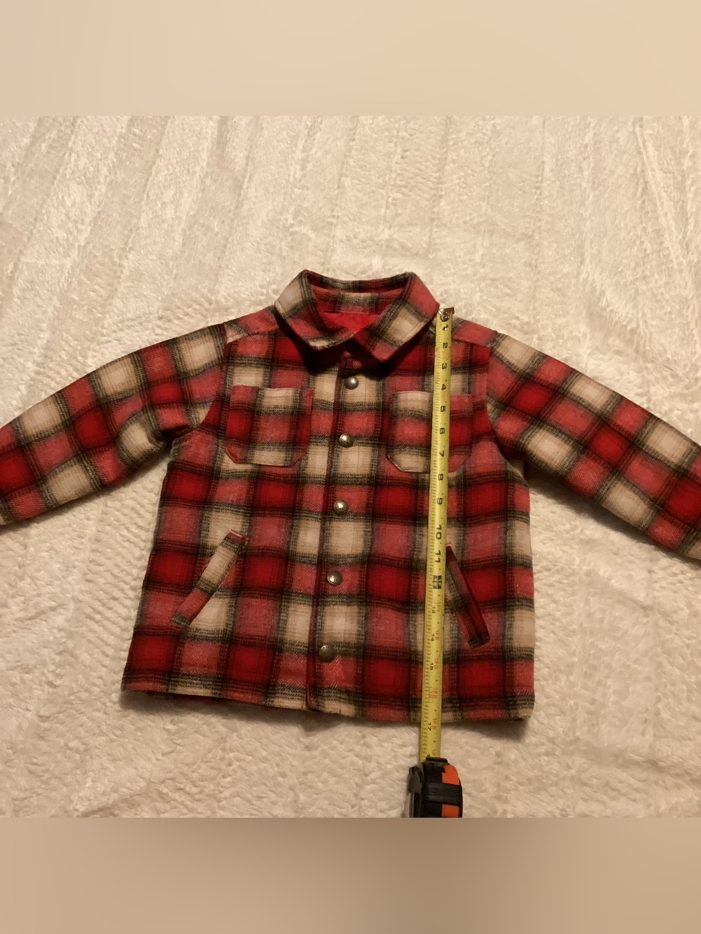 Old Navy Boys 4T Flannel Plaid Shaket Jacket Snap Front Todddlers Fall StyleCoat